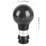 Universal Car Pressable Telescopic Carbon Fiber Gear Head Gear Shift Knob, Length: 9.5cm (Black)