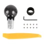 Universal Car Pressable Telescopic Carbon Fiber Gear Head Gear Shift Knob, Length: 9.5cm (Black)