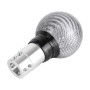 Universal Car Pressable Telescopic Carbon Fiber Gear Head Gear Shift Knob, Length: 9.5cm (Silver)