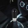 Universal Car Small Ellipsoid Resin + Carbon Fiber Metal Gear Shift Knob (Black)