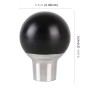 Universal Car Small Round Ball Resin + Carbon Fiber Metal Gear Shift Knob (Black)