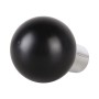 Universal Car Small Round Ball Resin + Carbon Fiber Metal Gear Shift Knob (Black)