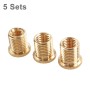 5 Set Car Gear Shift Knob Head Thread Adapter Nuts for M12x1.25 Gear Shift Knob