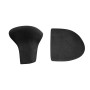 2 PCS / Set Car Suede Shift Knob Handle Cover for Audi A4/A5(2013-2016) &  A6(2009-2015) & Q5(2013-2018), Suitable for Left Driving(Black Grey)