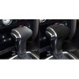 2 PCS / Set Car Suede Shift Knob Handle Cover for Audi A4/A5(2013-2016) &  A6(2009-2015) & Q5(2013-2018), Suitable for Left Driving(Black Grey)