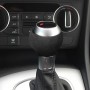 Car Suede Shift Knob Handle Cover for Audi A3(2010-2013) / Q3(2013-2018) / TTRS(2013-2020), Suitable for Left Driving(Black Grey)