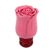 Rose Flower Shaped Universal Vehicle Car Manual Automatic Gear Shift Knob (Magenta)