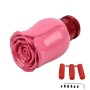 Rose Flower Shaped Universal Vehicle Car Manual Automatic Gear Shift Knob (Magenta)