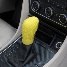 Universal Elasticity Nonslip Soft Silicone Car Gear Shift Knob Cover(Yellow)