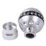 Car Universal Round Shaped Ergonomic Aluminum Manual Gear Shift Knob with Crystals(Silver)