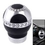 Car Universal Round Shaped Ergonomic Aluminum Manual Gear Shift Knob with Crystals(Black)