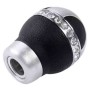 Car Universal Round Shaped Ergonomic Aluminum Manual Gear Shift Knob with Crystals(Black)