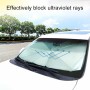Car Retractable Sunshade Sunscreen Heat Insulation Front Windshield Sunshade, Grey Small Size