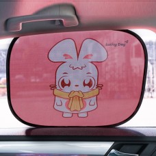 N978 2 Сета Summer Cartoon Car Electrostatic Adsortion Winde Window Sticker (одна пара кролика)