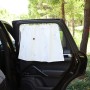 Автомобильная вышивка занавеска Sunshade Cartoon Cttongction Cup Curt Curt Care Car Care Car Care Sunscreen Изоляция, покрывающая занавеску (девушка)