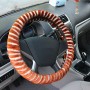 Plush Car Steering Wheel Cover (Colour: Cream and Brown, Adaptation Steering wheel diameter: 38cm)