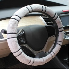 Car Color Bamboo Plush Grips (Colour: Grey, Adaptation Steering wheel diameter: 38cm)