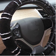 Car Color Bamboo Plush Grips (Colour: Black, Adaptation Steering wheel diameter: 38cm)