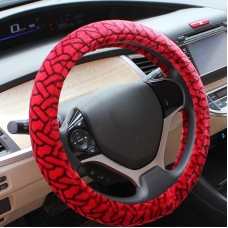 Printing Short Plush Car To Cover (Colour: Red, Adaptation Steering wheel diameter: 38cm)