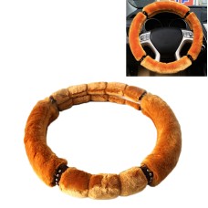 Plush Steering Wheel Cover With Beading