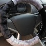 Jianhua Milk Velvet Stitching Steering Wheel Sets Of Car (Colour: Grey and Black, Adaptation Steering wheel diameter: 38cm)