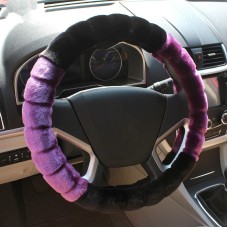 Jianhua Milk Velvet Stitching Steering Wheel Sets Of Car (Colour: Purple and Black, Adaptation Steering wheel diameter: 38cm)