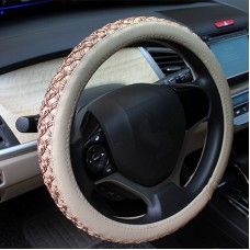 Шелковое крышку шелкового рулевого колеса (цвет: теплый бежевый, адаптационный диаметр рулевого колеса: 38 см)