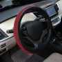 Woven Elastic Steering Wheel Cover (Colour: Black and red, Adaptation Steering wheel diameter: 38cm)