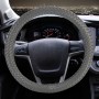 Hand-Knitted Leather White Plastic Steering Wheel Cover