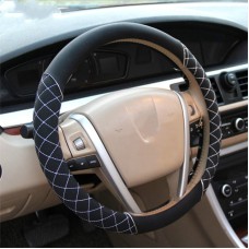 Silver Bullion Embroidery Steering Wheel Cover