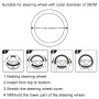 Крышка рулевого колеса сэндвич (цвет: серый и белый клей, диаметр адаптации рулевого колеса: 38 см)