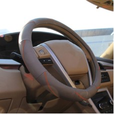 Nine Leather Steering Wheel Cover (Colour: Gray, Adaptation Steering wheel diameter: 38cm)