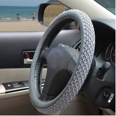 Steering Wheel Cover Ice Silk Gloves (Colour: Grey, Adaptation Steering wheel diameter: 38cm)