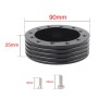 Car Hub for 6-Hole to 3-Hole Steering Wheel Adapter Boss Kit Steering Wheel Spacer Bolts (Black)