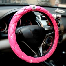 Цвет розового кожаного рулевого рулевого колеса устанавливает четыре сезона генерал с бриллиантом и серебряной короной