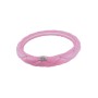 The Color Pink Leather Car Steering Wheel Cover Sets Four Seasons General With Diamond And Silver Crown