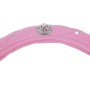 The Color Pink Leather Car Steering Wheel Cover Sets Four Seasons General With Diamond And Silver Crown