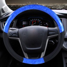 PU Leather Peach Wood Texture Four Seasons Truck Steering Wheel Cover, Adaptation Steering Wheel Diameter: 41-42 cm(Blue)