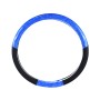 Кожаная персиковая деревянная текстура Four Seasons рулевого колеса, диаметр рулевого колеса адаптации: 41-42 см (синий цвет)