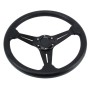 35cm PU Racing Sport Hand Wheel Car Modified Steering Wheel(Black)