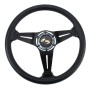 35cm PU Racing Sport Hand Wheel Car Modified Steering Wheel(Black)