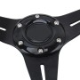 35cm PU Racing Sport Hand Wheel Car Modified Steering Wheel(Black)