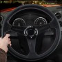 35cm PU Racing Sport Hand Wheel Car Modified Steering Wheel(Black)