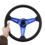 35cm PU Racing Sport Hand Wheel Car Modified Steering Wheel(Blue)