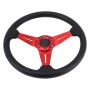 35cm PU Racing Sport Hand Wheel Car Modified Steering Wheel(Red)