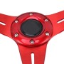 35cm PU Racing Sport Hand Wheel Car Modified Steering Wheel(Red)