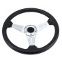 35cm PU Racing Sport Hand Wheel Car Modified Steering Wheel(Silver)