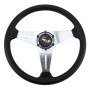 35cm PU Racing Sport Hand Wheel Car Modified Steering Wheel(Silver)