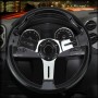 Модифицирован автомобиль 33,5 см метал + ABS Racing Racing Sport Horn Button Guleving (черный)