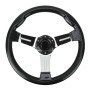 Модифицирован автомобиль 33,5 см метал + ABS Racing Sport Horn Button Haleve (черный белый)